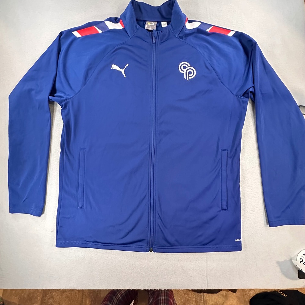 Puma‎ Christian Pulisic CP 10 DryCell Soccer Track Jacket Blue Mens XL 658408-02